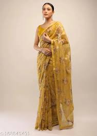Embroidered Tinsel Sarees